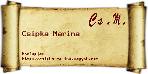 Csipka Marina névjegykártya